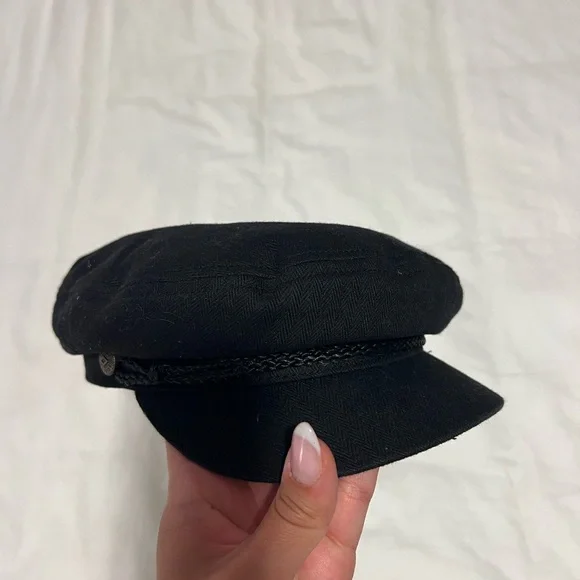 NWT Brixton Black Fiddler Fisherman Cap Size Small Unisex Fiddler Fisherman Cap in Black – Brixton main image 3